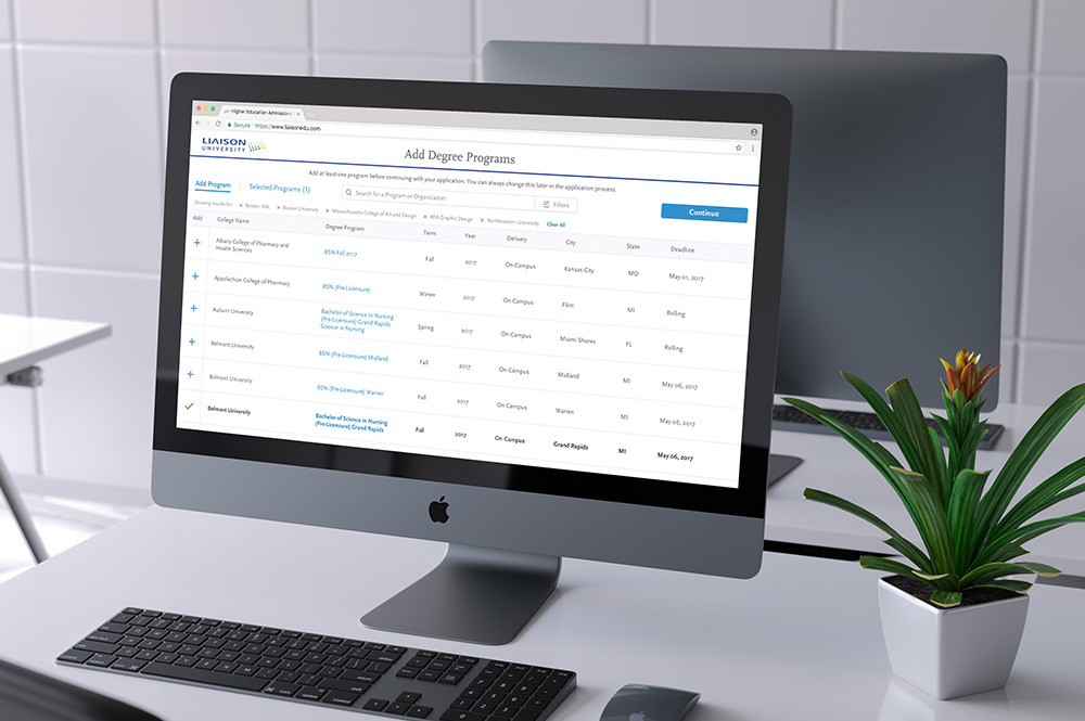 Degree program search